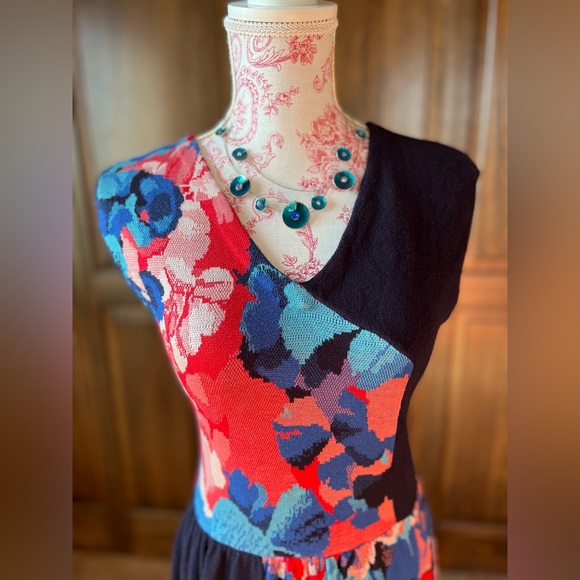 Anthropologie Leifsdottir Floral Sweater Dress Size Small - Picture 3 of 11